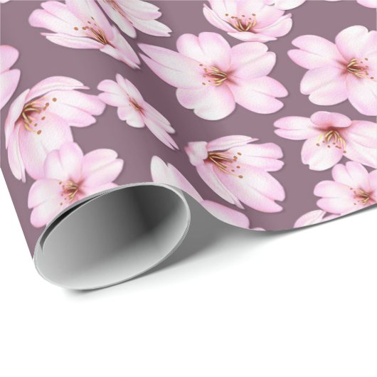 Retro Frühlingsmit blumenmuster Geschenkpapier (Rolleneckpunkt)