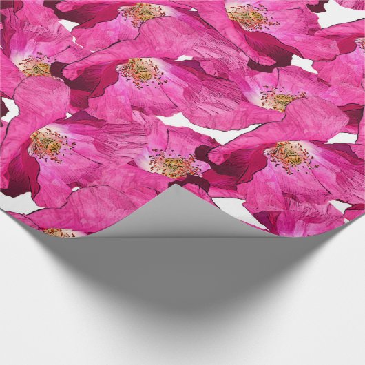 Retro Frühlingsmit blumenmuster Geschenkpapier (Ecke)