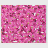 Retro Frühlingsmit blumenmuster Geschenkpapier (Flach)