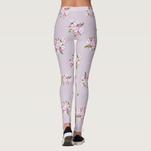 Retro Frühlingsmit blumenmuster Leggings (Rückseite)