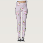 Retro Frühlingsmit blumenmuster Leggings (Vorderseite)