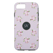 Retro Frühlingsmit blumenmuster. Monogramm Case-Mate iPhone Hülle (Rückseite)