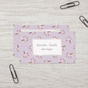 Retro Frühlingsmit blumenmuster Visitenkarte