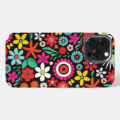 Retro-Frühlingswildblumenmuster iPhone Hülle (Rückseite (Horizontal))