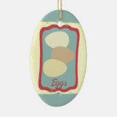 Retro Frühstück Essen Ikone Eier Weihnachtsschmuck (Rechts)