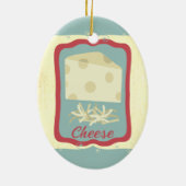 Retro Frühstück Schweizer Käse Weihnachtsschmuck (Hinten)