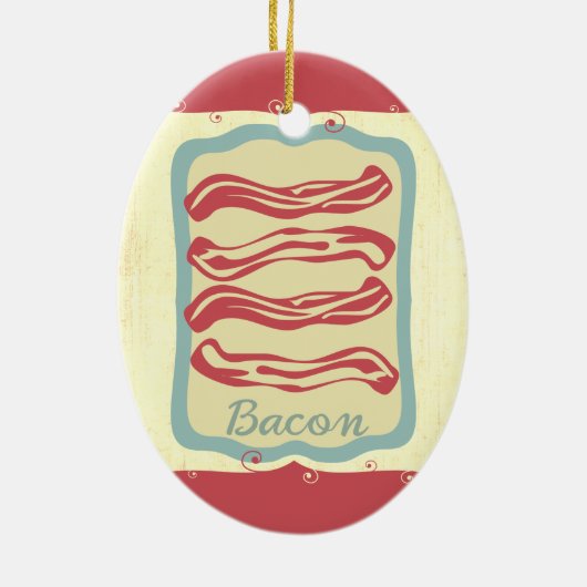 Retro Frühstückskost Ikone Speck Weihnachtsschmuck (Hinten)