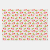 Retro Fruit Blume Muster Geschenkpapier Set (Vorderseite 3)