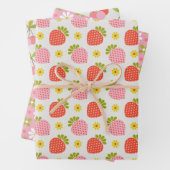 Retro Fruit Blume Muster Geschenkpapier Set (Beispiel)