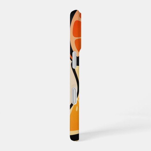 Retro Fruit Waves iPhone 16 Hülle (Rechte Seite)