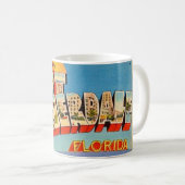 Retro Ft Lauderdale Florida Tasse (VorderseiteRechts)