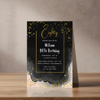 Retro Fun Adult Humor Happy Chic 80. Geburtstag Einladung