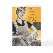 Retro Fun Advice Congratulations New Job Card