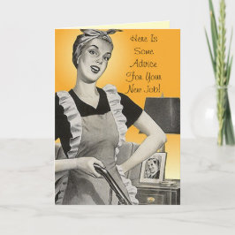 Retro Fun Advice Congratulations New Job Card Karte