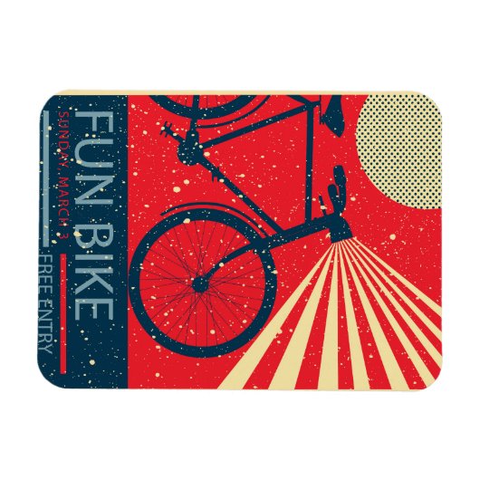 Retro Fun Bike Magnet (Horizontal)