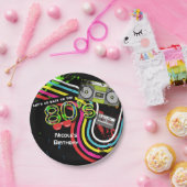 Retro Fun Birthday Party Spritzer Teller der 80er (Party)