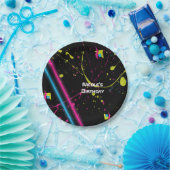 Retro Fun Birthday Party Spritzer Teller der 80er (Party)