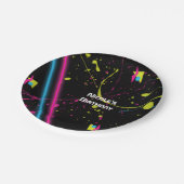 Retro Fun Birthday Party Spritzer Teller der 80er (Schrägansicht)