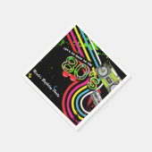 Retro Fun Birthday Party Spritzer Teller der 80er  Serviette (Ecke)