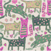 Retro Fun Cat Design Aufkleber (Vorderseite)