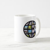 Retro Fun Fotos Globe Kaffeetasse (VorderseiteRechts)