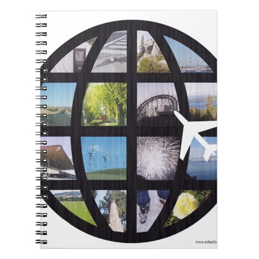 Retro Fun Fotos Globe Notizblock (Vorderseite)