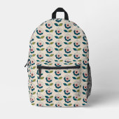 Retro Fun Garden Blume Muster Bedruckter Rucksack (Vorderseite)