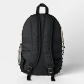 Retro Fun Garden Blume Muster Bedruckter Rucksack (Rückseite)