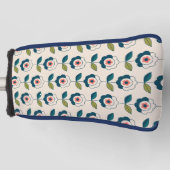 Retro Fun Garden Blume Muster Golf Headcover (Vorderseite)