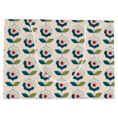 Retro Fun Garden Blume Muster Große Geschenktüte (Rückseite)