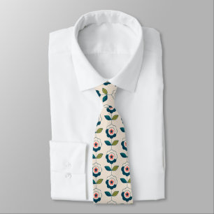 Retro Fun Garden Blume Muster Krawatte