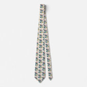 Retro Fun Garden Blume Muster Krawatte (Vorderseite)