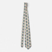 Retro Fun Garden Blume Muster Krawatte (Rückseite)
