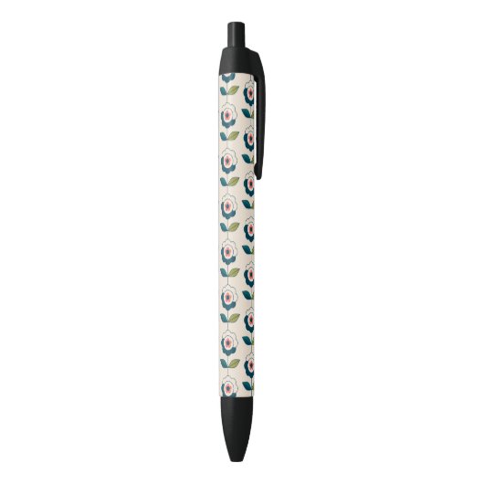 Retro Fun Garden Blume Muster Kugelschreiber (Unterseite (Vertikal))