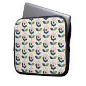 Retro Fun Garden Blume Muster Laptopschutzhülle (Vorderseite Links)