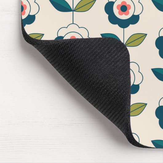 Retro Fun Garden Blume Muster Mousepad (Ecke)