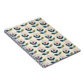 Retro Fun Garden Blume Muster Notizblock (Rechte Seite)