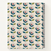 Retro Fun Garden Blume Muster Notizblock (Rückseite)