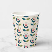 Retro Fun Garden Blume Muster Pappbecher (Links)