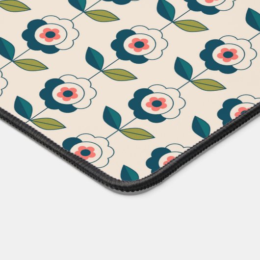 Retro Fun Garden Blume Muster Schreibtischunterlage (Ecke)