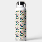 Retro Fun Garden Blume Muster Trinkflasche (Rückseite)