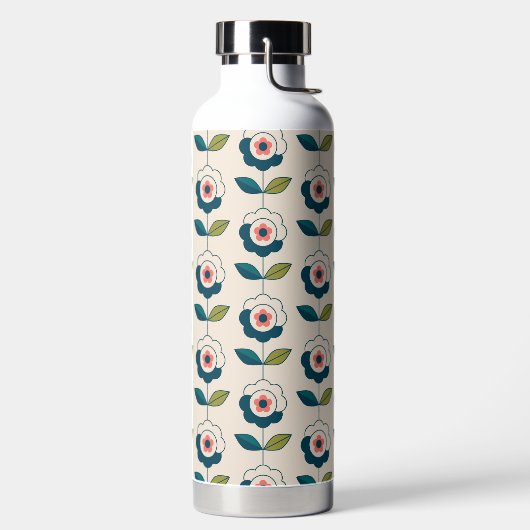 Retro Fun Garden Blume Muster Trinkflasche (links)