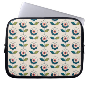Retro Fun Garden Flower Pattern Laptopschutzhülle