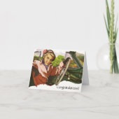 Retro Fun Gratulationen Karriere Neue Jobkarte ver Karte (Vorderseite)