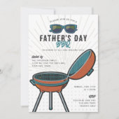Retro Fun Grill Sonnenbrille Vatertag GRILLEN Part Einladung (Vorderseite)