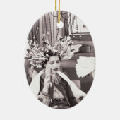 Retro Fun Hair Salon Keramik Ornament (Hinten)