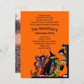 Retro Fun Halloween Trick oder Treat Costume der 9 Einladung (Vorne/Hinten)