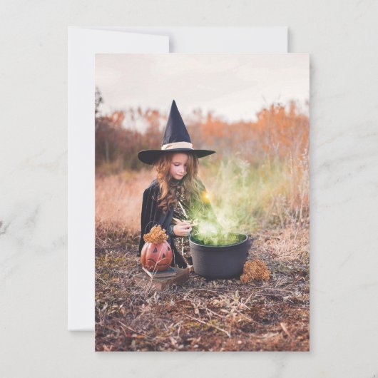 Retro Fun Halloween Trick oder Treat Costume der 9 Einladung (Rückseite)