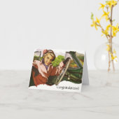 Retro Fun Herzlichen Glückwunsch zum Umstieg auf e Karte (Gelbe Blume)