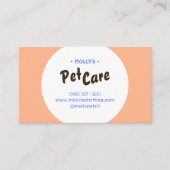 Retro Fun Pet Care Boarding Sitzen Visitenkarte (Vorderseite)